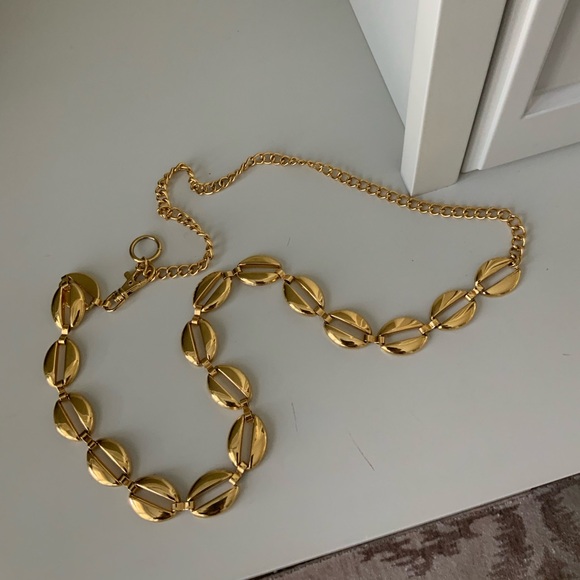 Vintage 90’S Gold Chain Link Loop Belt Women’s Size 11”-21” Inches - Picture 3 of 11